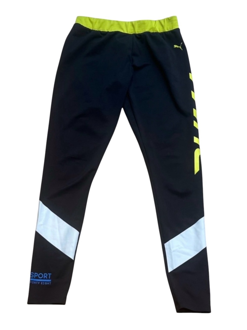 Puma Black and Lime Yellow Leggings